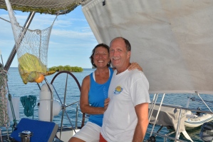 Susan & Roger from S/V Second Wind; San Blas, Panama, Dec. 2014