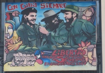Havana, Cuba. I imagine art criticizing the Revolutionary Government doesn't stay up long.