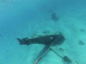 Plane crash remains underwater